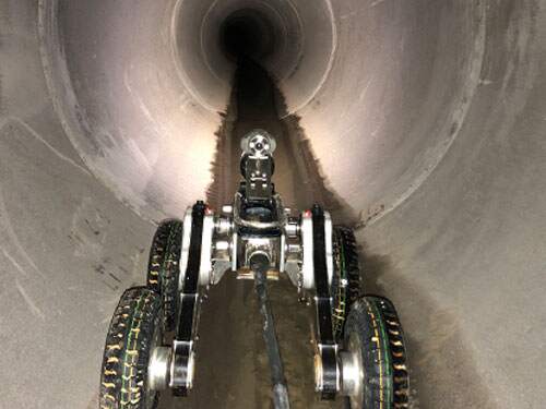 CCTV camera in drain